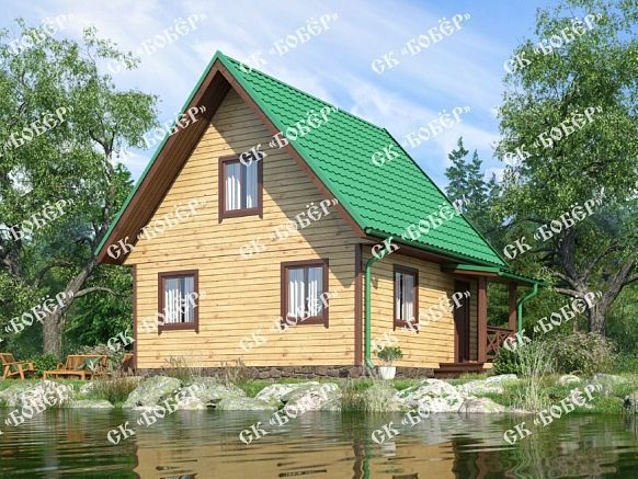 Дачный дом из бруса 6х6