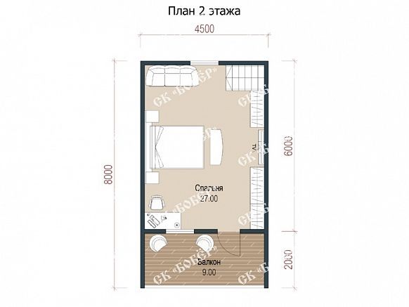 Дом из бруса 6х8. фото