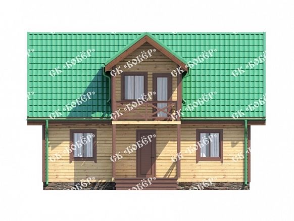 Дом из бруса 7.5х8. фото