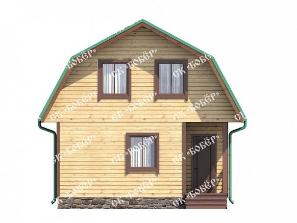 Маленький дом из бруса 6х6. фото