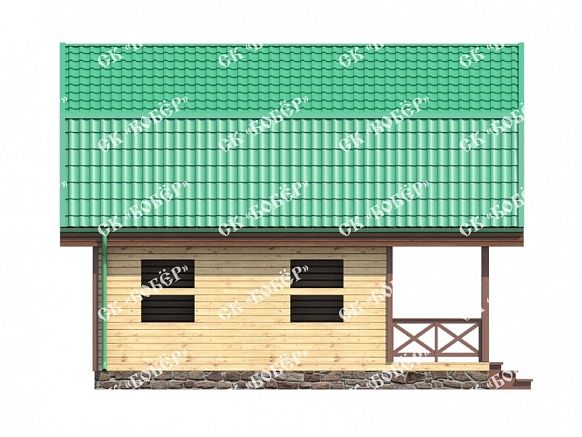 Сруб из бруса 6х8. фото