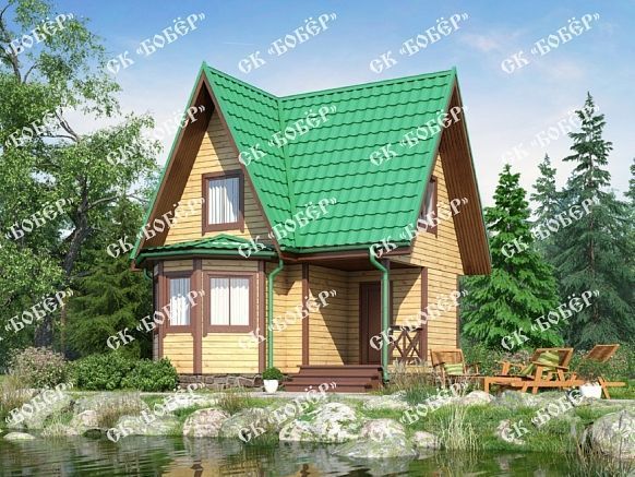 Дачный дом из бруса 6х8