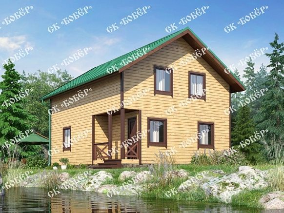 Брусовой коттедж 7х9