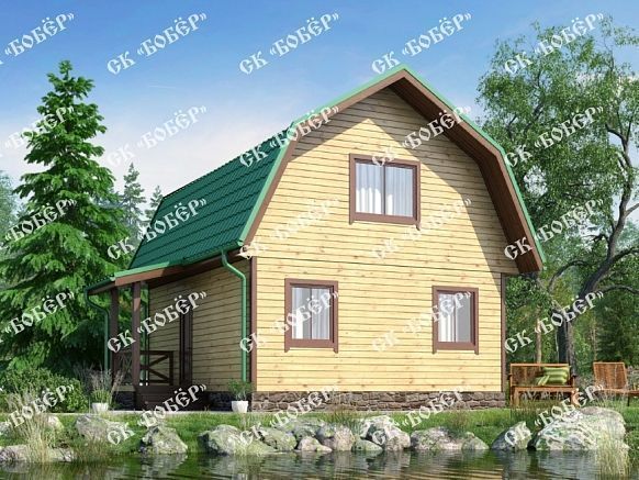 Дачный дом из бруса 6х7