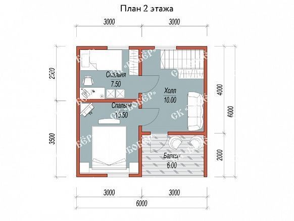 Сруб бани из бруса 6х8. фото